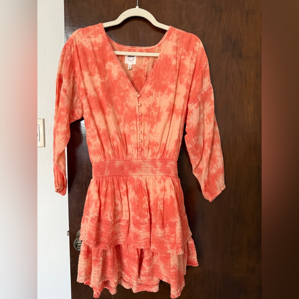 Aerie pink tie-dye dress, size S